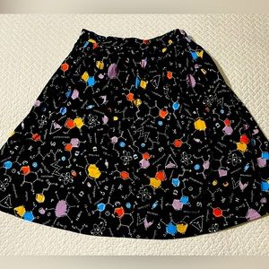 ModCloth A-line Science black midi skirt Chem🧬Mrs Frizzle outfit! can fit M-L